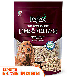 Reflex Large Kuzulu ve Pirinçli Kemikler Küçük ve Orta Irk Köpek Ödülü 150 Gr - Reflex