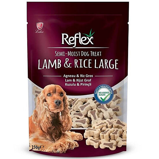 Reflex Large Kuzulu ve Pirinçli Kemikler Küçük ve Orta Irk Köpek Ödülü 150 Gr - 1