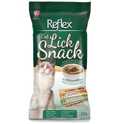 Reflex Lick Snack Atıştırmalık Peynir Ciğer ve Sosisli Sıvı Kedi Ödülü 8 x 15 Gr - 120 Gr - Reflex