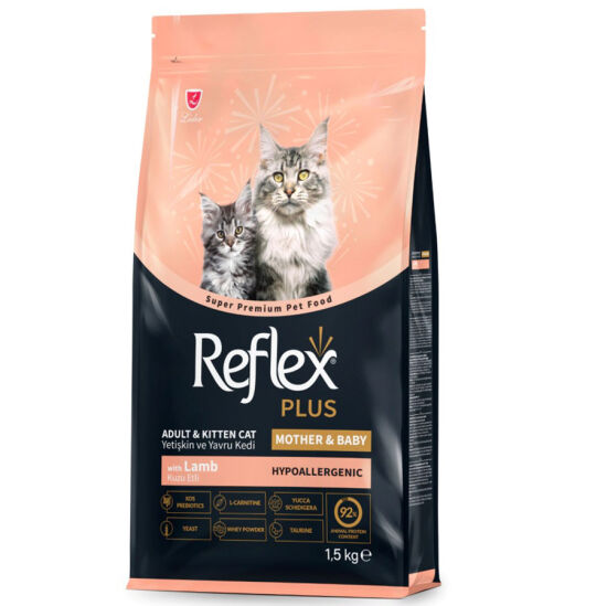 Reflex Plus Mother Baby Kuzu Etli Yavru ve Anne Kedi Maması 1,5 Kg - 1