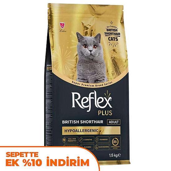 Reflex Plus Hypoallergenic British Shorthair Özel Irk Kedi Maması 1,5 Kg - 1