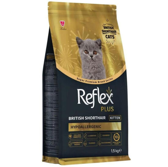 Reflex Plus Hypoallergenic Kitten British Shorthair Özel Irk Yavru Kedi Maması 1,5 Kg - 1