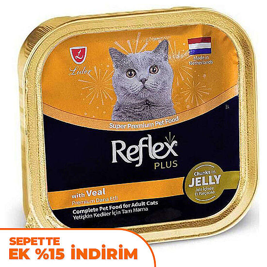 Reflex Plus Jöleli Dana Etli Kedi Yaş Maması 85 Gr - 1