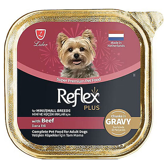 Reflex Plus Gravy Dana Etli Küçük Irk Köpek Yaş Maması 85 Gr - 1