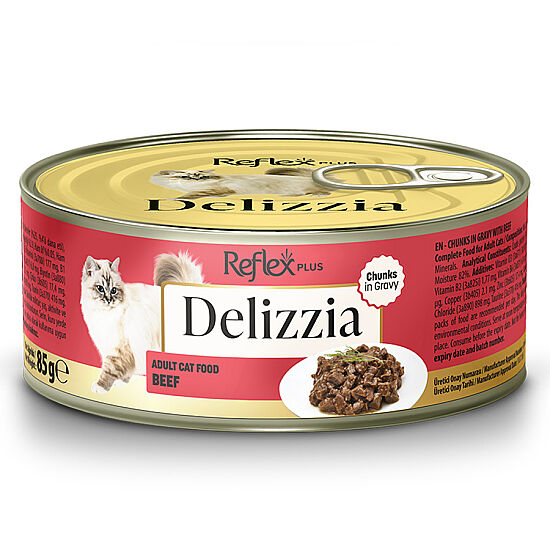 Reflex Plus Delizzia Soslu Dana Etli Kedi Konservesi 85 Gr - 1