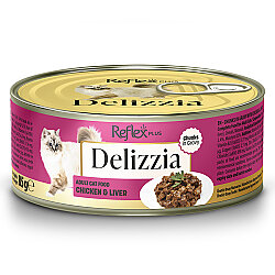 Reflex Plus Delizzia Soslu Tavuk Etli ve Ciğerli Kedi Konservesi 85 Gr - Reflex