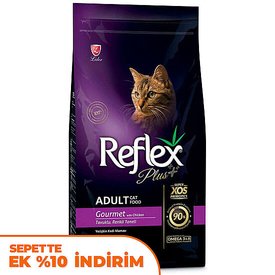 Reflex Plus Gourmet Tavuk Etli Renkli Kedi Maması 1.5 Kg - 1