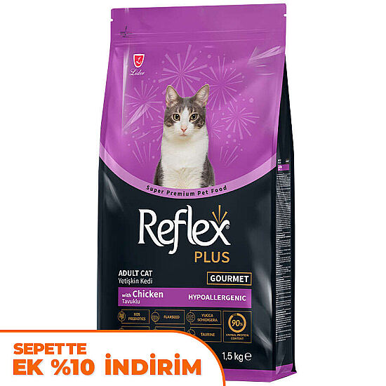 Reflex Plus Gourmet Tavuk Renkli Kedi Maması 15 Kg - 1