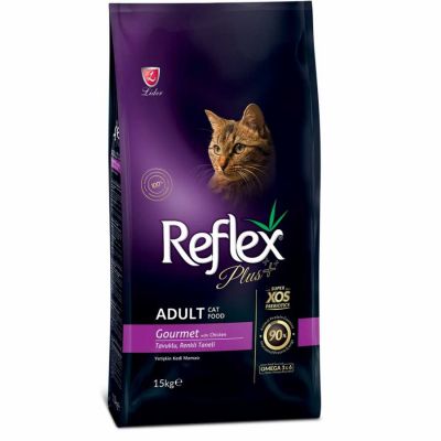 Reflex Plus Gourmet Tavuk Renkli Kedi Maması 15 Kg + 4 Adet Temizlik Mendili