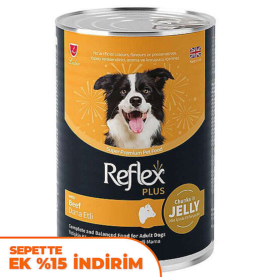 Reflex Plus Jelly Biftekli Jöle İçinde Et Parçacıklı Köpek Konservesi 400 Gr - 1