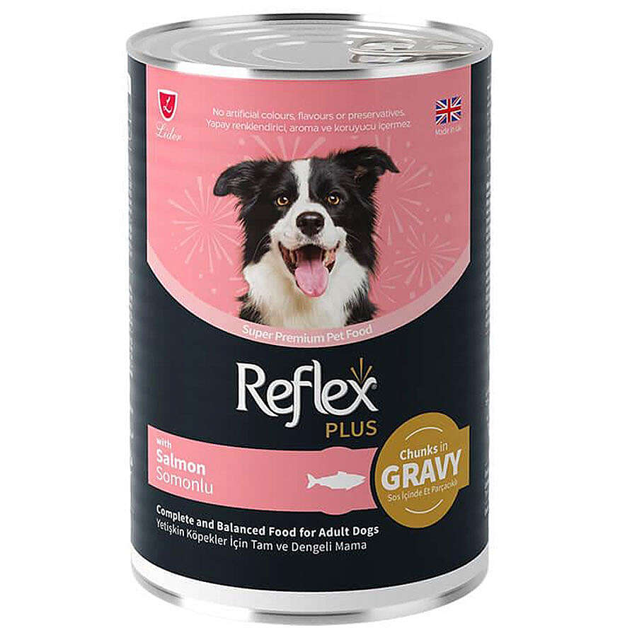 Reflex Plus Gravy Somonlu Et Parçacıklı Köpek Konservesi 400 Gr