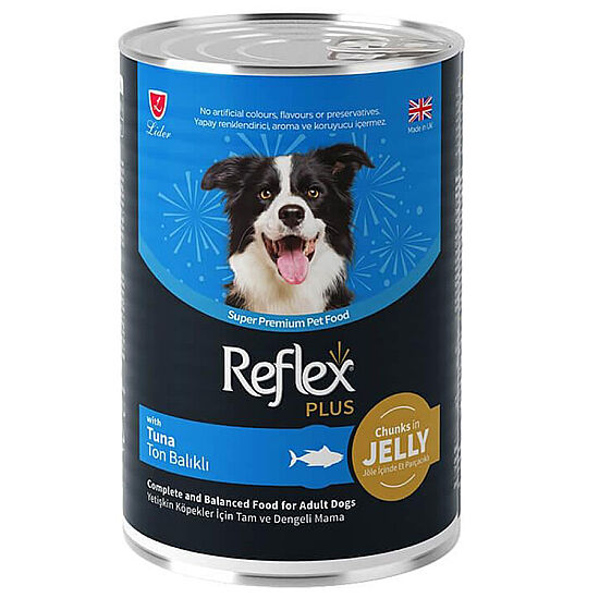 Reflex Plus Jelly Ton Balıklı Et Parçacıklı Köpek Konservesi 400 Gr - 1