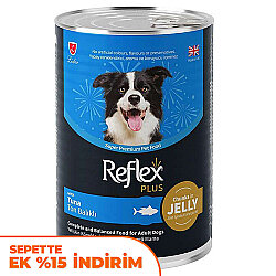 Reflex Plus Jelly Ton Balıklı Et Parçacıklı Köpek Konservesi 400 Gr - Reflex