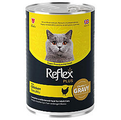 Reflex Plus Gravy Tavuklu Sos İçinde Et Parçacıklı Kedi Konservesi 400 Gr - Reflex