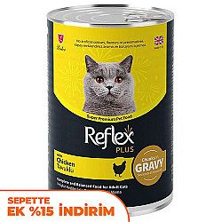Reflex Plus Gravy Tavuklu Sos İçinde Et Parçacıklı Kedi Konservesi 400 Gr - Reflex