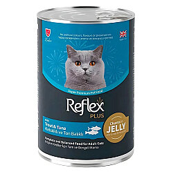 Reflex Plus Alabalık ve Ton Jöle İçinde Et Parçalı Kedi Konservesi 400 Gr - Reflex