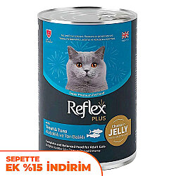Reflex Plus Alabalık ve Ton Jöle İçinde Et Parçalı Kedi Konservesi 400 Gr - Reflex