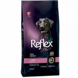 Reflex - Reflex Plus High Energy Biftekli Köpek Maması 15 Kg 