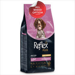 Reflex - Reflex Plus High Energy Biftekli Köpek Maması 12 Kg 