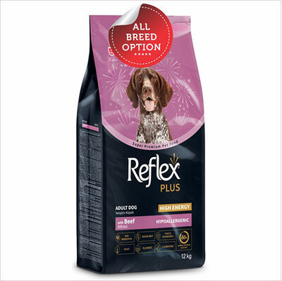 Reflex Plus High Energy Biftekli Köpek Maması 12 Kg 