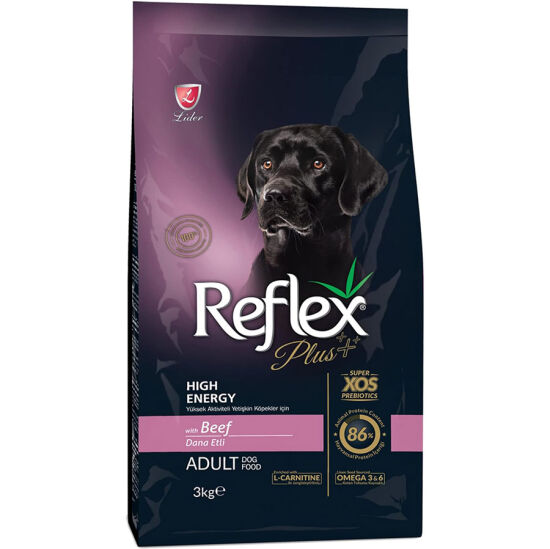 Reflex Plus High Energy Biftekli Köpek Maması 3 Kg