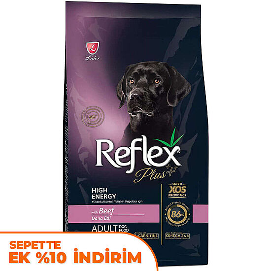 Reflex Plus High Energy Biftekli Köpek Maması 3 Kg - 1