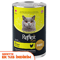Reflex Plus Pate Sterilised Tavuklu Kısırlaştırılmış Kedi Konservesi 400 Gr - Reflex