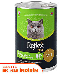 Reflex Plus Pate Hindi ve Ördek Etli Kedi Konservesi 400 Gr - Reflex
