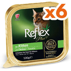 Reflex - Reflex Plus Kitten Kümes Hayvanlı Jöleli Yavru Kedi Yaş Maması 100 Gr x 6 Adet