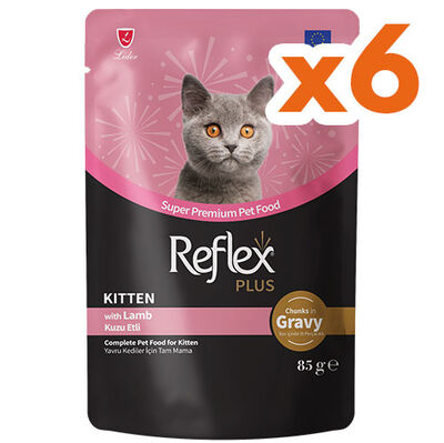Reflex Plus Kitten Pouch Kuzu Etli Yavru Kedi Yaş Maması 85 Gr x 6 Adet - 1