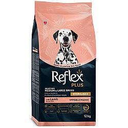 Reflex Plus Kuzu Etli Orta ve Büyük Irk Kısırlaştırılmış Yetişkin Köpek Maması 12 Kg - Reflex