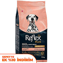 Reflex Plus Kuzu Etli Orta ve Büyük Irk Kısırlaştırılmış Yetişkin Köpek Maması 12 Kg - Reflex