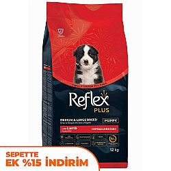 Reflex Plus Puppy Kuzu Orta ve Büyük Irk Yavru Köpek Maması 12 Kg - Reflex