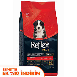 Reflex Plus Puppy Kuzu Orta ve Büyük Irk Yavru Köpek Maması 12 Kg - Reflex