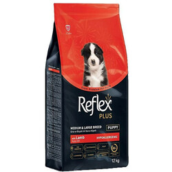 Reflex - Reflex Plus Puppy Kuzu Orta ve Büyük Irk Yavru Köpek Maması 12 Kg