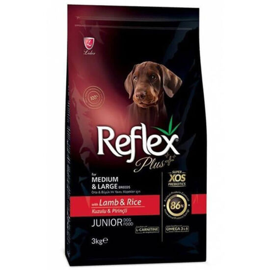 Reflex Plus Kuzu Orta ve Büyük Irk Yavru Köpek Maması 3 Kg - 1