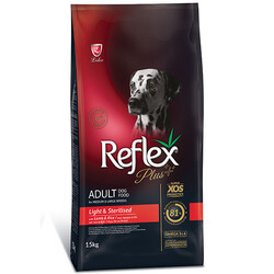 Reflex - Reflex Plus Light & Sterilised Kuzu Etli Düşük Kalori ve Kısırlaştırılmış Köpek Maması 15 Kg