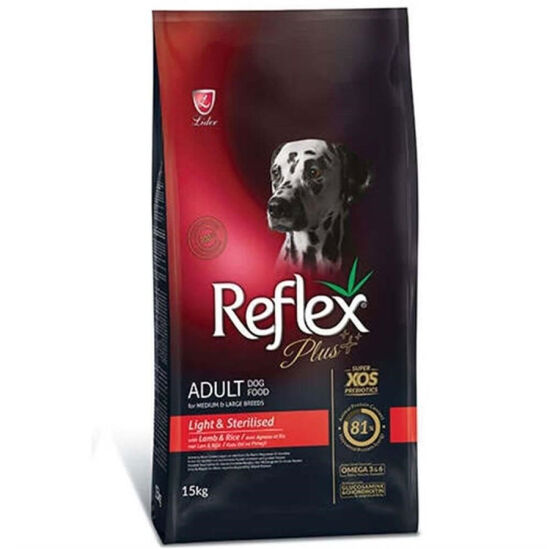Reflex Plus Light Sterilised Kuzu Etli Düşük Kalori ve Kısırlaştırılmış Köpek Maması 15 Kg