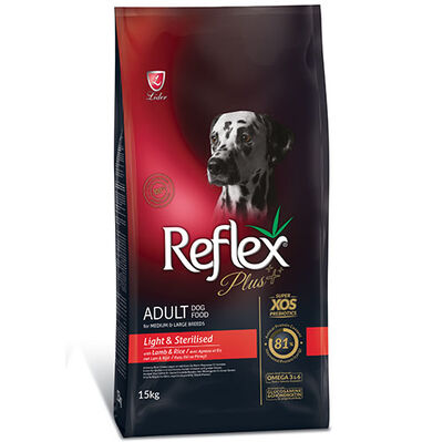 Reflex Plus Light & Sterilised Kuzu Etli Düşük Kalori ve Kısırlaştırılmış Köpek Maması 15 Kg