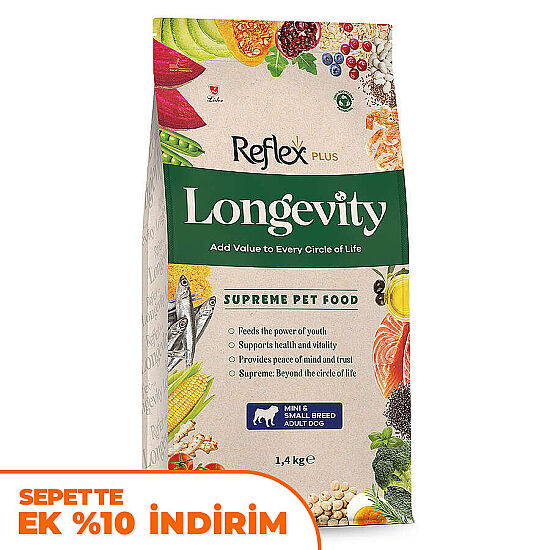 Reflex Plus Longevity Küçük Irk Yetişkin Köpek Maması 1,4 Kg - 1