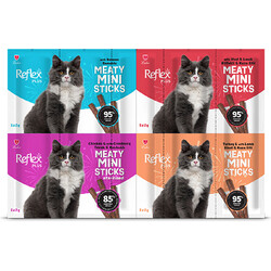 Reflex - Reflex Plus Meaty Mini Sticks Mix 4 Çeşit Karışık Çubuk Kedi Ödülleri 2 Gr x 20 Sticks