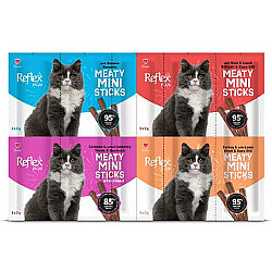 Reflex Plus Meaty Mini Sticks Mix 4 Çeşit Karışık Çubuk Kedi Ödülleri 2 Gr x 20 Sticks - Reflex