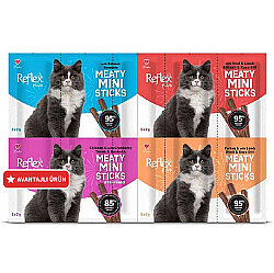 Reflex Plus Meaty Mini Sticks Mix 4 Çeşit Karışık Çubuk Kedi Ödülleri 2 Gr x 20 Sticks - Reflex