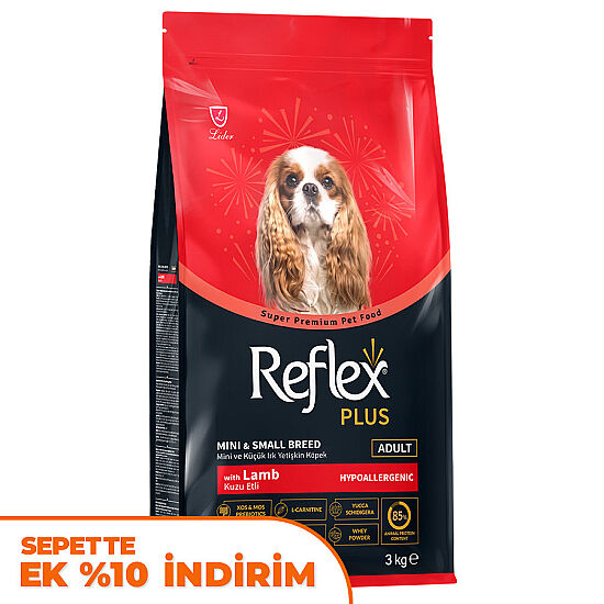 Reflex Plus Mini Small Kuzu Etli Küçük Irk Köpek Maması 3 Kg - 1