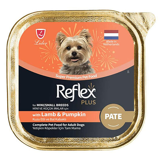 Reflex Plus Pate Kuzu Etli ve Balkabaklı Küçük Irk Köpek Yaş Maması 85 Gr - 1