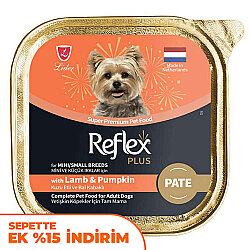 Reflex Plus Pate Kuzu Etli ve Balkabaklı Küçük Irk Köpek Yaş Maması 85 Gr - Reflex