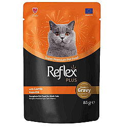 Reflex Plus Pouch Gravy Kuzu Etli Soslu Kedi Yaş Maması 85 Gr - Reflex
