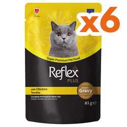 Reflex Plus Pouch Gravy Tavuklu Soslu Kedi Yaş Maması 85 Gr x 6 Adet - Reflex
