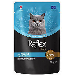 Reflex Plus Pouch Gravy Beyaz Balıklı Soslu Kedi Yaş Maması 85 Gr - Reflex