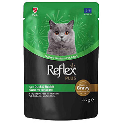 Reflex Plus Pouch Gravy Ördek ve Tavşan Soslu Kedi Yaş Maması 85 Gr - Reflex